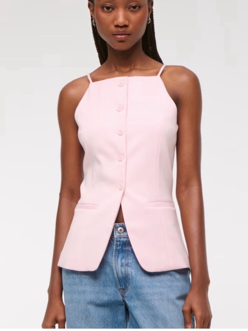 Abercrombie & Fitch Pink Button-Up Top